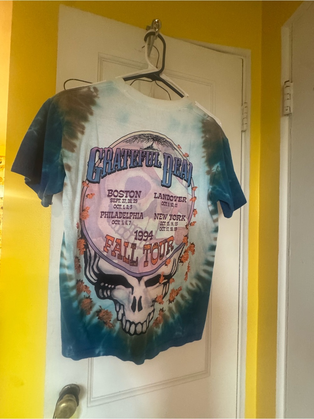 Grateful Dead 1994 Tie-Dye Fall Tour small T-Shirt - Blue/Teal vintage 2000